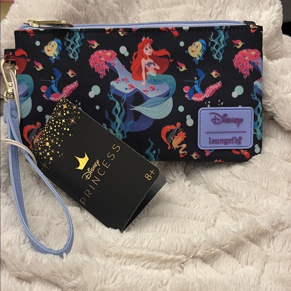 Disney Loungefly Little Mermaid Wristlet 35th Anniversary Edition clutch wallet